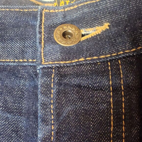 BRAVE STAR SELVEDGE JEANS SLIM STRAIGHT Men's 33 x 30 CONE DENIM Indigo Blue - Picture 7 of 16